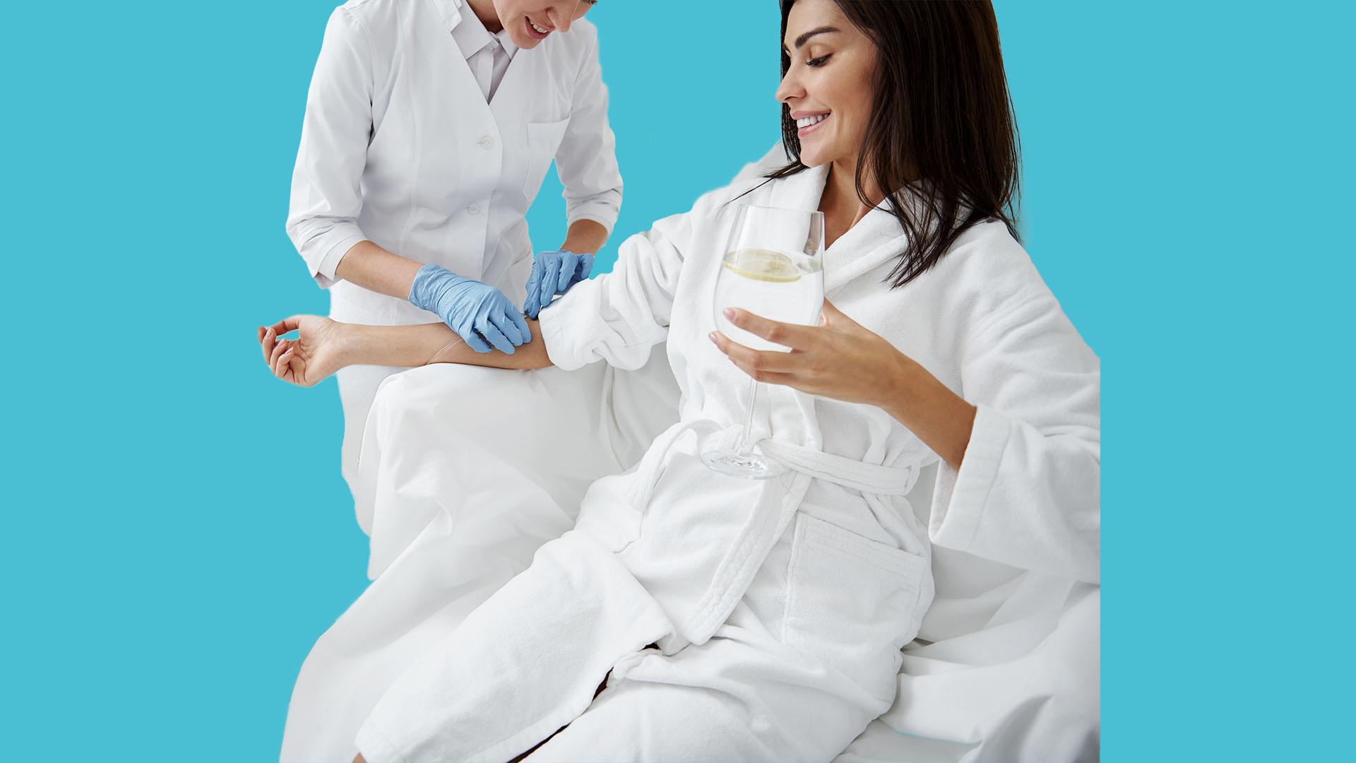woman receiving IV Therapy 2